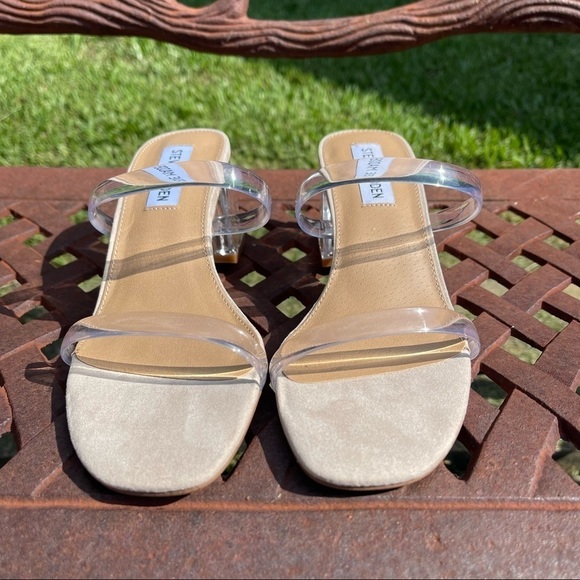 💋NWT Steve madden mott strappy clear block sandals - Picture 9 of 15